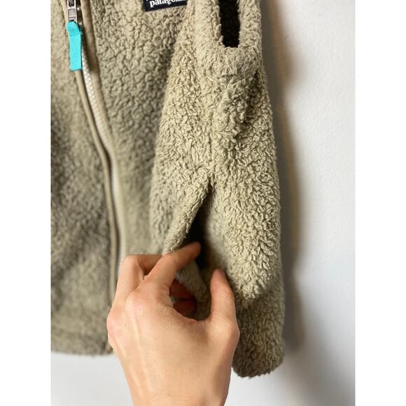 Patagonia Kids Fleece Vest Small Los Gatos Vest Sz Small 7-8 Deep Pile Oatmeal - Picture 4 of 9